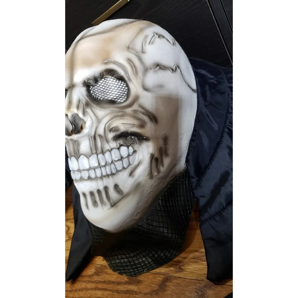 Creepy Scary Halloween Costume Mask Rubber Latex ‎ Skull Skeleton Mask Haunted